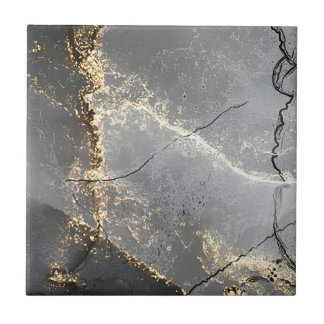 Carreau carrelage noir et or couleur foncée