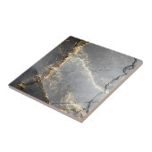 Carreau carrelage noir et or couleur foncée (Côté)