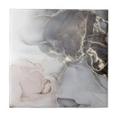 Carreau carrelage noir et or gris blanc (Devant)