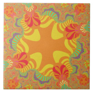 Carreau Carrelage orange jaune personnalisé