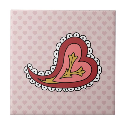 Carreau Carrelage Paisley Heart (Devant)