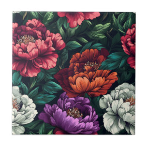 Carreau Carrelage Peonies Décoratives Uniques Pour Planche
