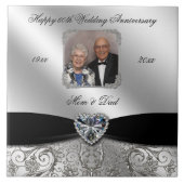 Carreau Carrelage photo du 60e anniversaire du Mariage (Devant)