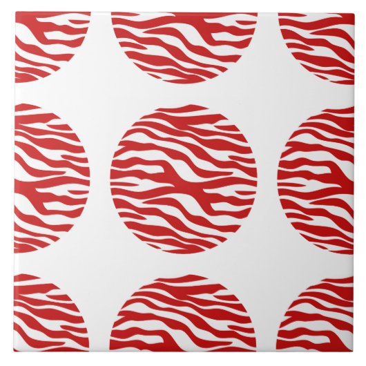 Carreau Carrelage Pois d'impression Zebra (Devant)