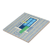 Carreau Carrelage portugais et balcon de fenêtre avec oise (Côté)