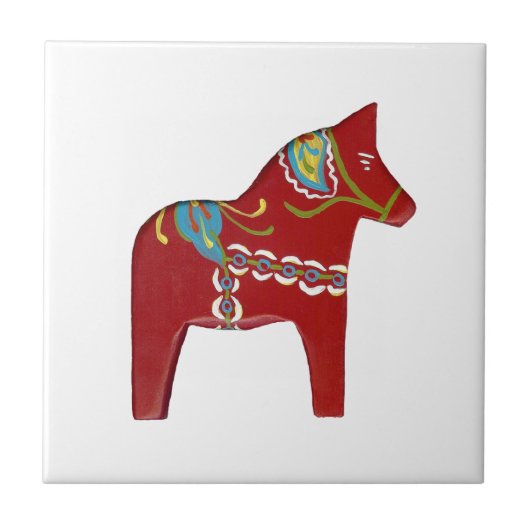 Carreau Carrelage Red Dala Horse (Devant)