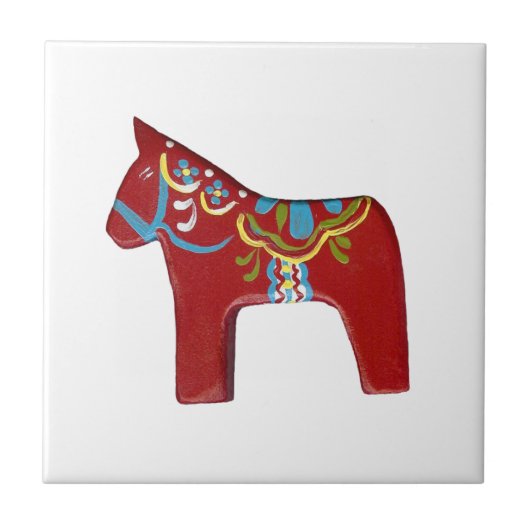 Carreau Carrelage Red Dala Horse (Devant)