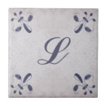 Carreau Carrelage Repro portugais bleu azulejos personnali<br><div class="desc">Reproduction : Azulejos Design en tuiles portugaises bleu et blanc vous pouvez personnaliser avec vos propres initiales Non destiné à l'utilisation extérieure. Nos carreaux sont des reproductions de tuiles antiques d'origine coûteuses. Nous vous suggérons de commander une tuile à examiner avant de passer une commande importante. C'est une jolie tuile...</div>