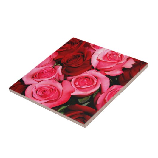 Carreau Carrelage rose, rose et rouge (Côté)