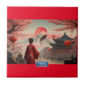 Carreau Carrelage rouge (Lune de poisson) RFPMDesigns ©️ 2 (Devant)