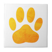 Carreau Carrelage Rustique Orange Chien Pawprint (Devant)