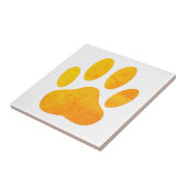 Carreau Carrelage Rustique Orange Chien Pawprint (Côté)