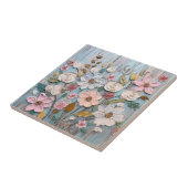 Carreau Carrelage Shabby Chic Fleurs (Côté)