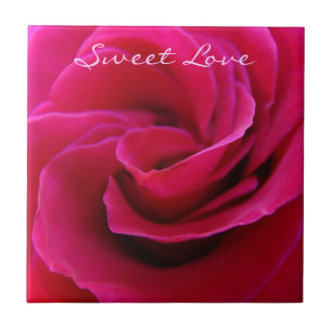 Carreau Carrelage Sweet Love Cadeaux de mariage Rose rose