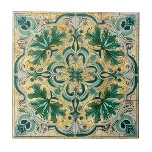 Carreau Carrelage Talavera Azulejo Tan Vert