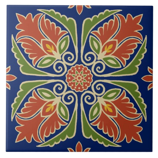Carreau Carrelage Talavera Floral  (Devant)