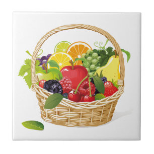 Carreau Carrelage Trivet-Fruit Panier