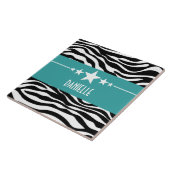 Carreau Carrelage turquoise Sassy Star Zebra (Côté)