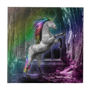 Carreau Carrelage Unicorne arc-en-ciel