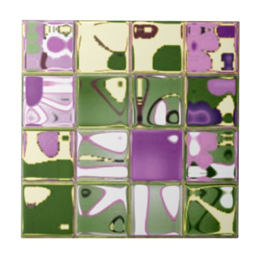 Carreau Carrelage unique en céramique colorée (Devant)