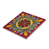 Carreau Carrelage victorien framboise (Côté)