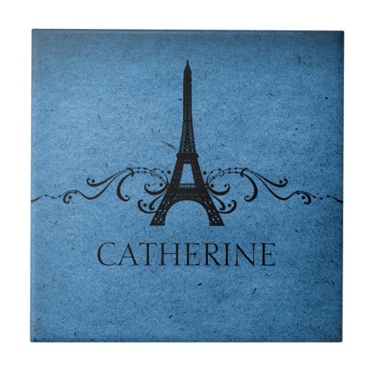 Carreau Carrelage vintage, bleu (Devant)