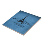 Carreau Carrelage vintage, bleu (Côté)