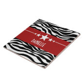Carreau Carrelage Zebra Star Red Sassy (Côté)