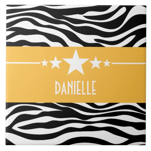 Carreau Carrelage Zebra Yellow Sassy (Devant)