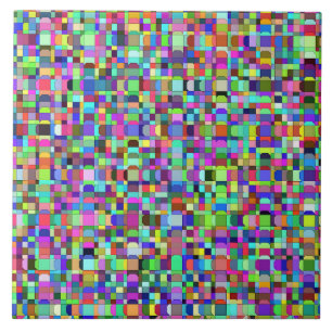 Carreau Carrés Abstraits Formes Motif multicolore