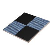 Carreau Carrés cool noir et bleu (Côté)