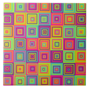 Carreau Carrés géométriques colorés