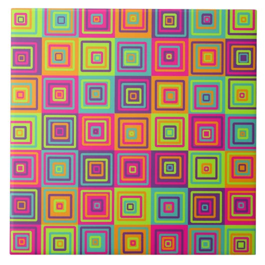Carreau Carrés géométriques colorés (Devant)