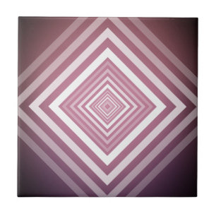 Carreau Carrés modernes de la Gradation rose et blanc