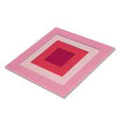 Carreau Carrés posés par moitié du siècle - rose et vin (Côté)