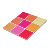 Carreau Carrés rose, orange et jaune (Côté)