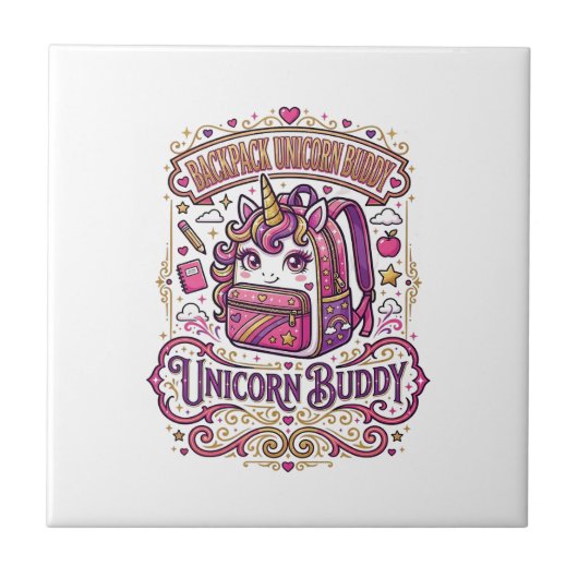 Carreau Cartable Licorne Copain Licorne Conception De Merc (Devant)