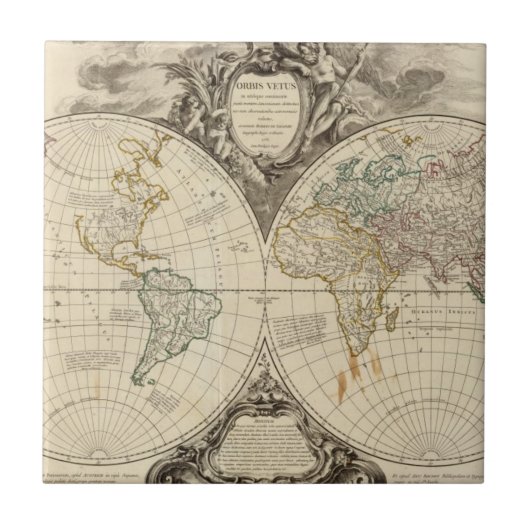 Carreau Carte 8 du monde (Devant)