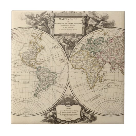 Carreau Carte 9 du monde (Devant)