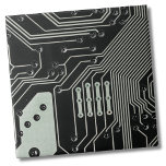 Carreau Carte à circuit noir technologique<br><div class="desc">Idéal pour les amateurs d'électronique et les passionnés de technologie du monde entier ! Dispose d'une carte de circuit arrière - plan noire.</div>