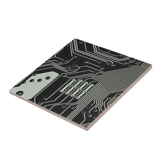 Carreau Carte à circuit noir technologique (Côté)