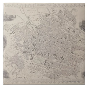 Carreau Carte antique de la Belgique