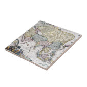 Carreau Carte antique de l'Asie | 1696 (Côté)