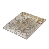 Carreau Carte antique de l'Europe par Willem Jansz Blaeu,  (Côté)