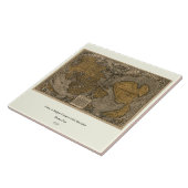Carreau Carte antique du monde du classique 1531 par (Côté)
