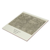 Carreau Carte antique du monde par SebastiAn Münster circa (Côté)