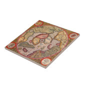 Carreau Carte antique du pôle Nord par Mercator (Côté)