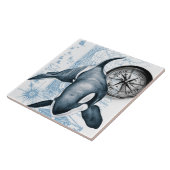 Carreau Carte bleue de cru de boussole d'orque (Côté)