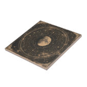 Carreau Carte céleste lunaire vintage (Côté)