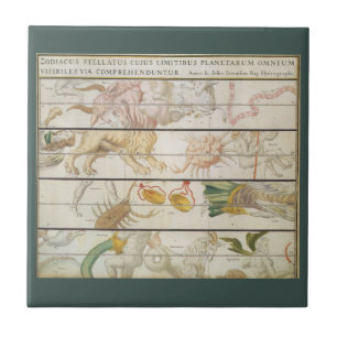 Carreau Carte céleste vintage, Astronomie par John Seller